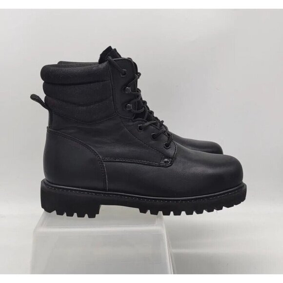 Sears Vintage Steel Toe Oil Resistant Work Boots Black Leather Lace Up Men 8.5 M main image 9